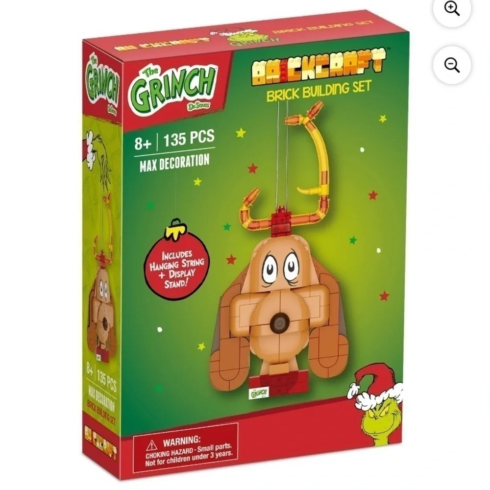 The Grinch Max the Dog Brickcraft Block Building Set NEW Christmas Ornament
